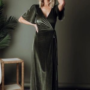 Baltic Born Meghan Velvet Wrap Maxi Dress